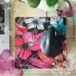 Alfombrilla de ratón con ilustración de flores